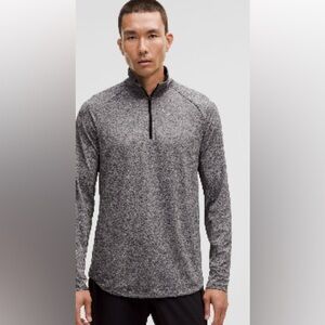 Lululemon Athletica Men's Logo Sport Long-Sleeved Black Zip-Up Sweater